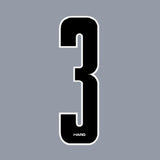 Haro - Stadium plate number 3 decal - Black White - Old school bmx - Bmx Products AU