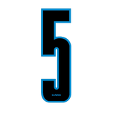 Haro - Stadium plate number 5 decal - Black Blue - Old school bmx - Bmx Products AU