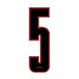 Haro - Stadium plate number 5 decal - Black Red - Old school bmx - Bmx Products AU