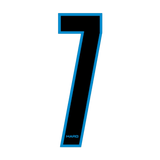 Haro - Stadium plate number 7 decal - Black Blue - Old school bmx - Bmx Products AU