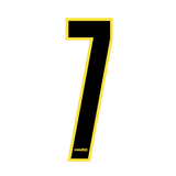 Haro - Stadium plate number 7 decal - Black Yellow - Old school bmx - Bmx Products AU