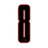 Haro - Stadium plate number 8 decal - Black Red - Old school bmx - Bmx Products AU