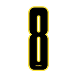 Haro - Stadium plate number 8 decal - Black Yellow - Old school bmx - Bmx Products AU