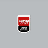 Healing - Cycles Headtube Red black 1 shape decal on chrome - Old school bmx - Bmx Products AU