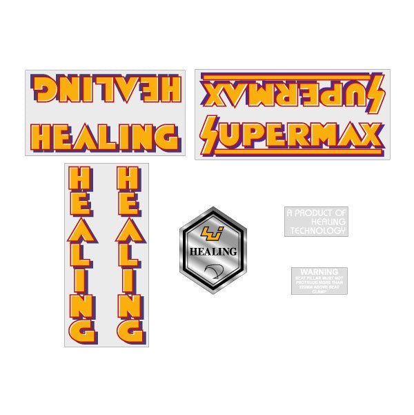 Healing - Supermax Orange decal set - old school bmx - Bmx Products AU