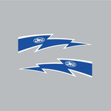 JT Racing - LIGHTNING BOLT - Blue & White decal set - Old School BMX - Bmx Products AU