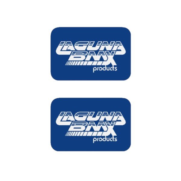 Laguna - Seat clamp decals in BLUE - old school bmx - Bmx Products AU