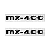 Madison - Fork decals - MX - 400 BLACK with WHITE outline - old school bmx - Bmx Products AU
