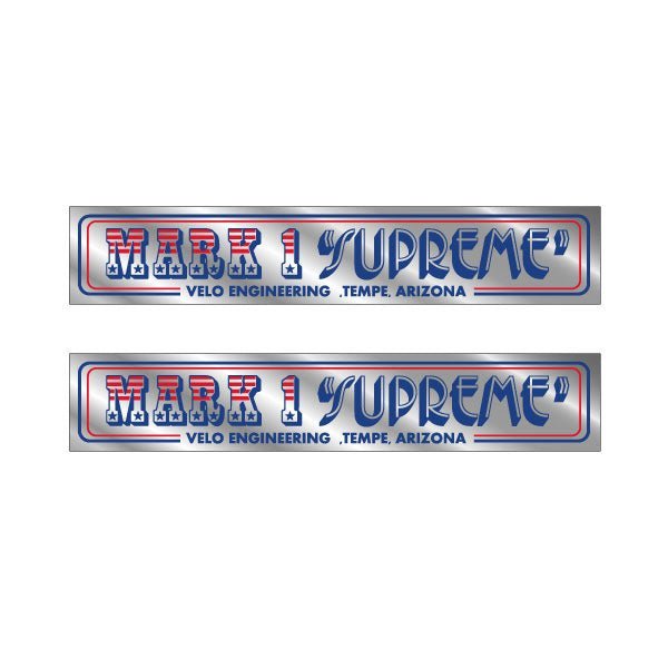 Mark 1 - Supreme - by Velo - Down Tube decal - old school bmx - Bmx Products AU