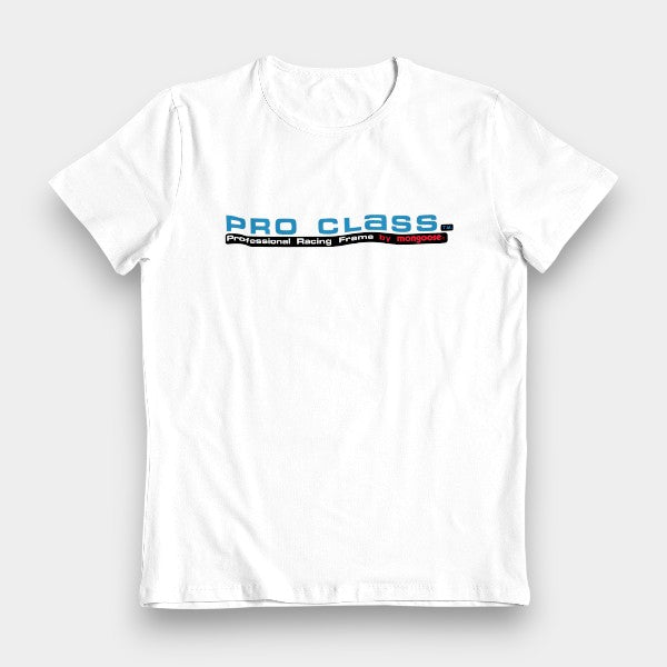 Mongoose - PRO CLASS logo on white Tshirt