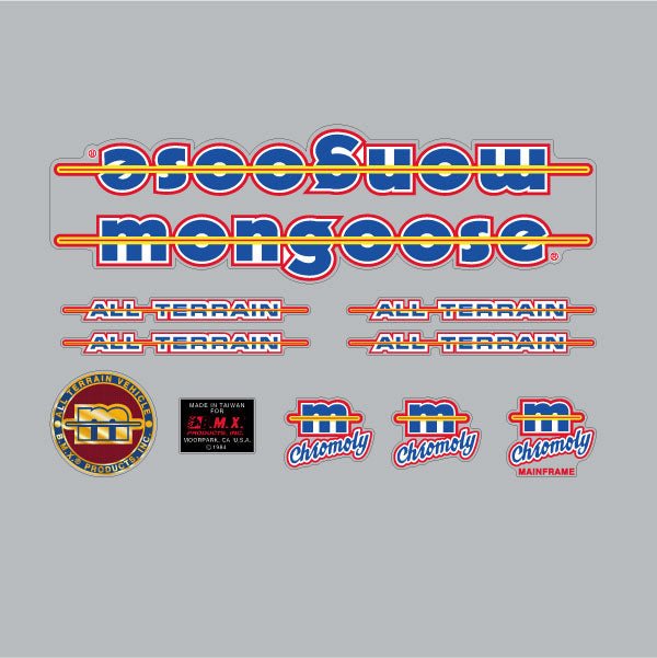 Mongoose - 1984 All Terrain - Decal set - Bmx Products AU