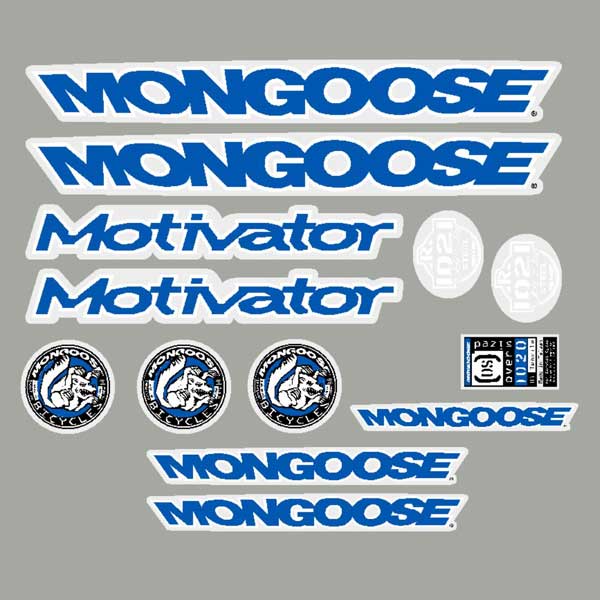 Mongoose - 1996 Motivator - Decal set - Bmx Products AU