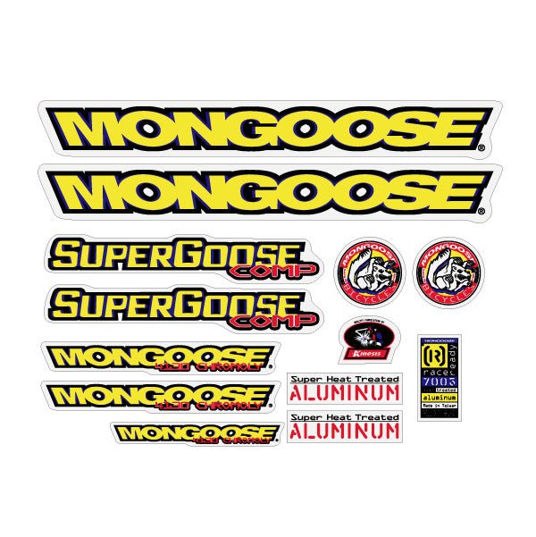 Mongoose - 1997 Supergoose Comp - decal set - old school bmx - Bmx Products AU