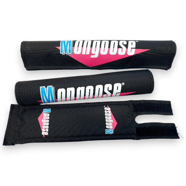 Mongoose Nylon pad set - BLACK 1987 - old school bmx - Bmx Products AU