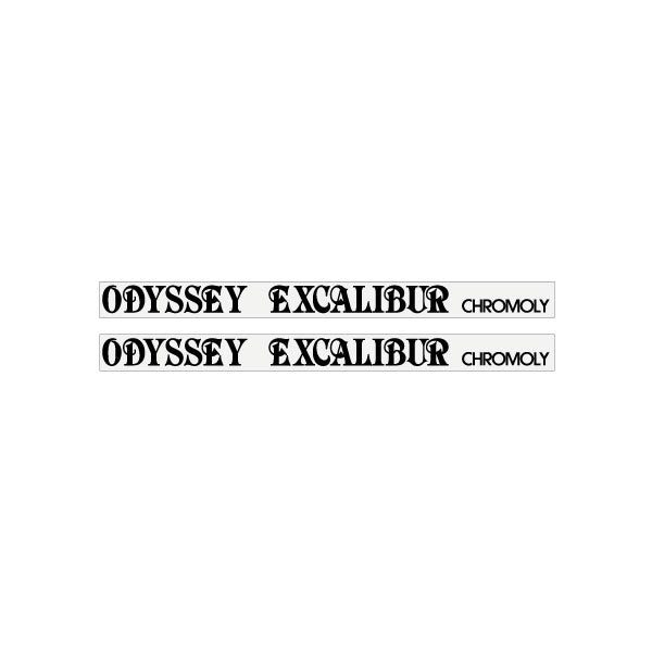 Odyssey - Excaliber black crank decals - old school bmx - Bmx Products AU