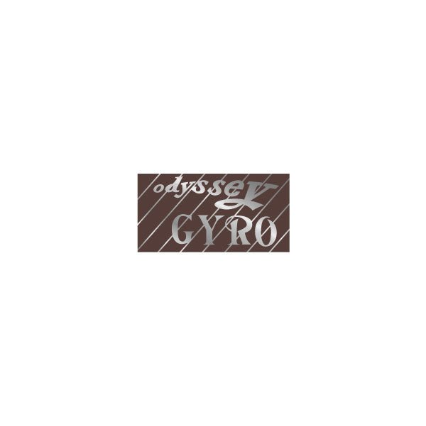 Odyssey - Gyro Cable - Brown on chrome decal - old school bmx - Bmx Products AU