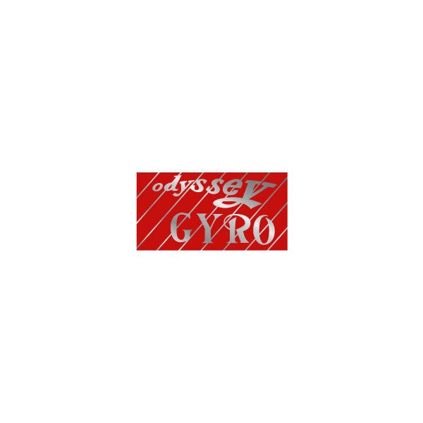 Odyssey - Gyro Cable - Red on chrome decal - old school bmx - Bmx Products AU