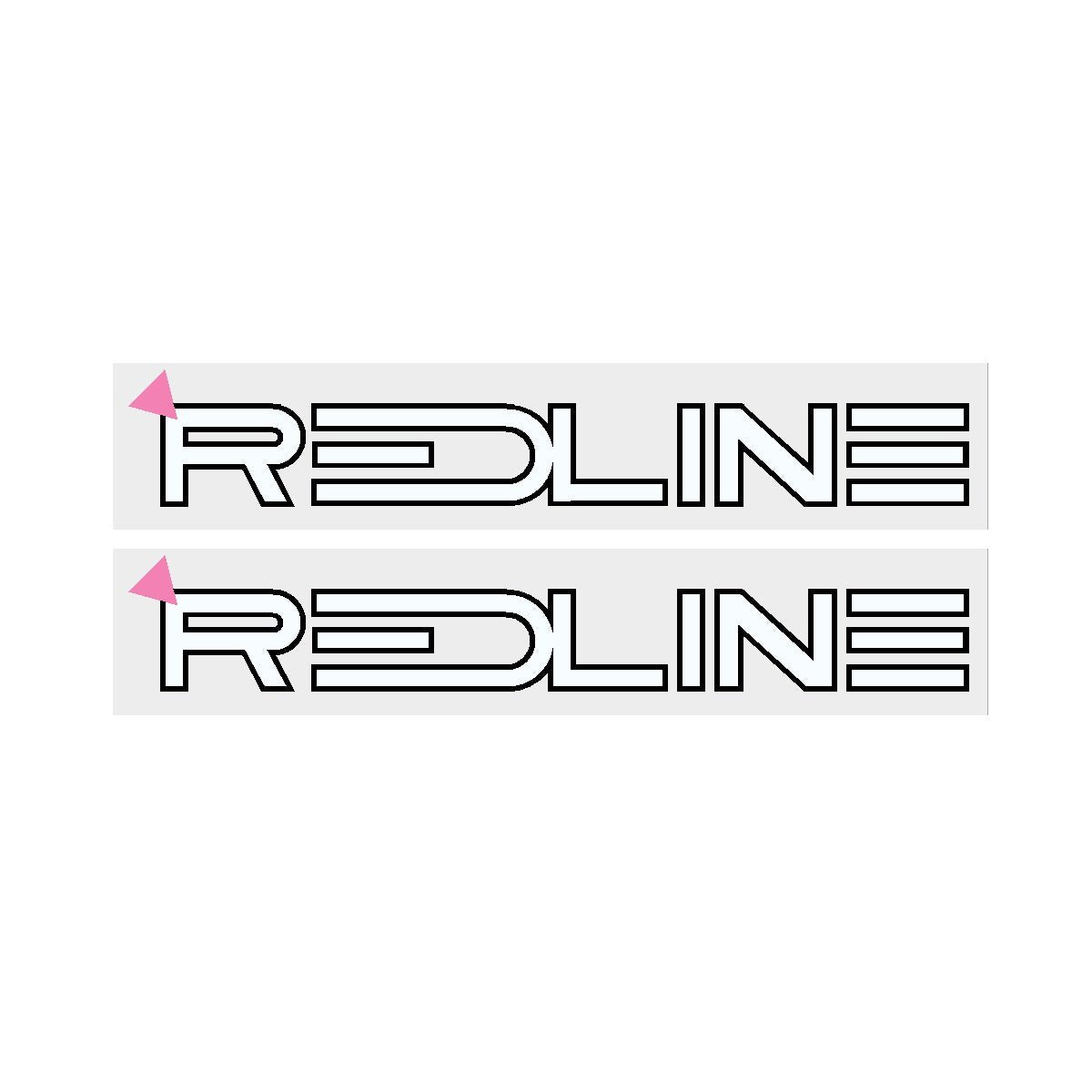 Redline - 1985 Fork decals - White Pink - Old school bmx - Bmx Products AU