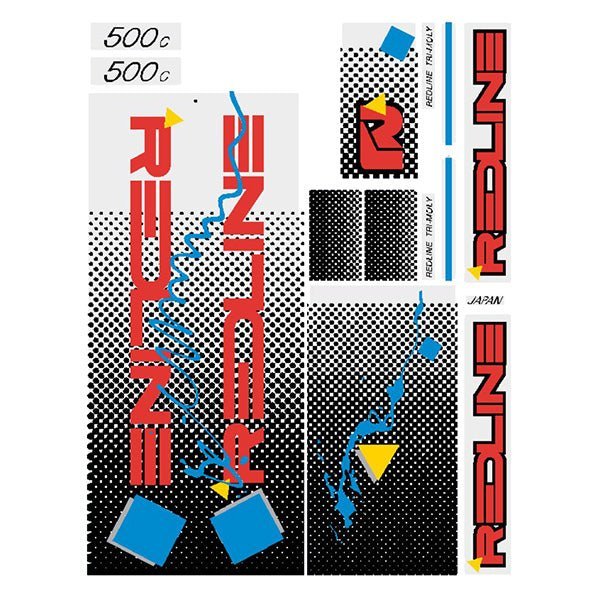 Redline - 1986 500C for chrome frame Decal set - Old school bmx - Bmx Products AU