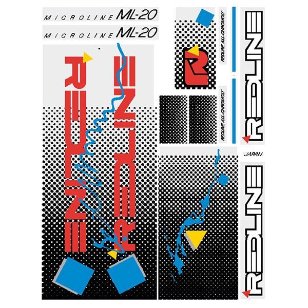 Redline - 1986 ML20 for white frame Decal set - Old school bmx - Bmx Products AU