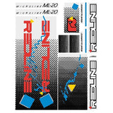 Redline - 1986 ML20 for white frame Decal set - Old school bmx - Bmx Products AU