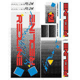 Redline - 1986 PL24 for chrome frame Decal set - Old school bmx - Bmx Products AU