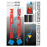 Redline - 1986 PL24 for white frame Decal set - Old school bmx - Bmx Products AU