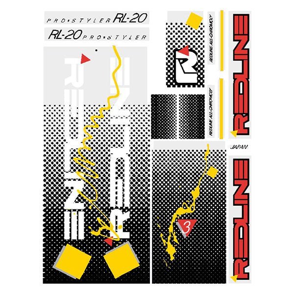 Redline - 1986 RL20 for red frame Decal set - Old school bmx - Bmx Products AU