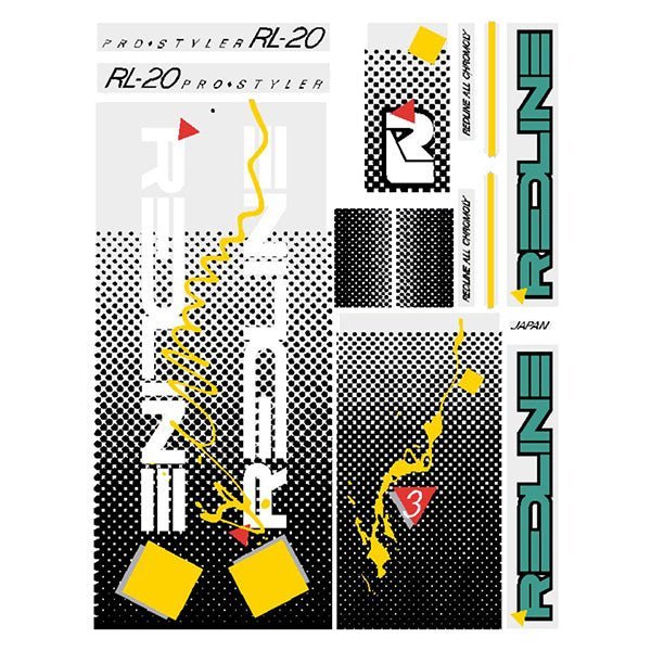 Redline - 1986 RL20 for teal frame Decal set - Old school bmx - Bmx Products AU