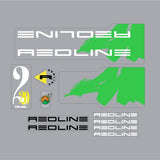 Redline - 1991 - 220 - Decal set for Black & Green frame - Old school bmx - Bmx Products AU