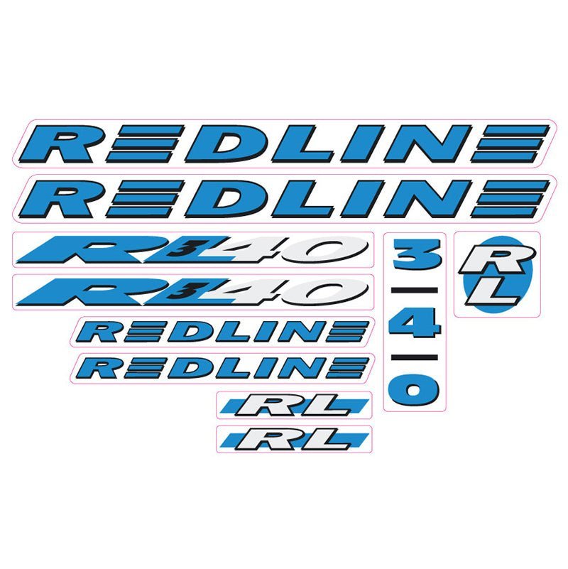 Redline - 1993 - RL340 - Blue with Black Decal set - Old school bmx - Bmx Products AU