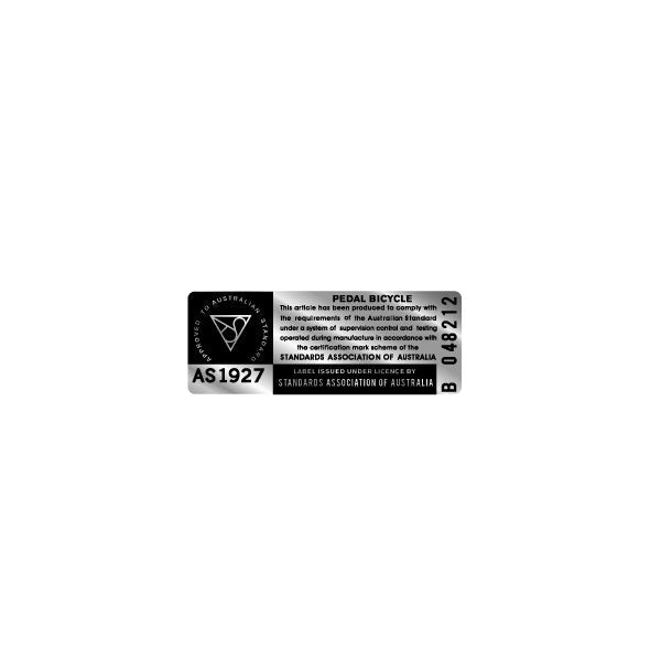 Reliance - AS - 1927 seat tube decal - old school bmx - Bmx Products AU