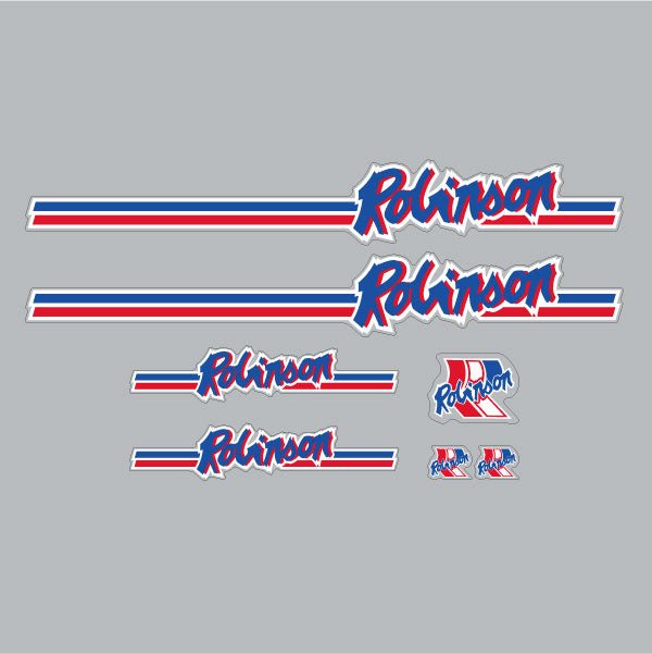 Robinson - 1985 Expert decal set - on clear - Bmx Products AU