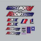 Robinson - 1992 MX decal set - on clear - old school bmx - Bmx Products AU