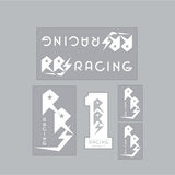RRS - Gen1 - WHITE on clear decal set - Old school bmx - Bmx Products AU