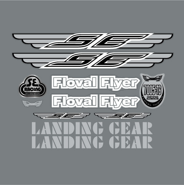 SE Racing - 2005 Floval Flyer decal set - for Red frame - Bmx Products AU