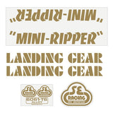 SE Racing - 80'S Mini Ripper decal set in gold - Old school bmx - Bmx Products AU