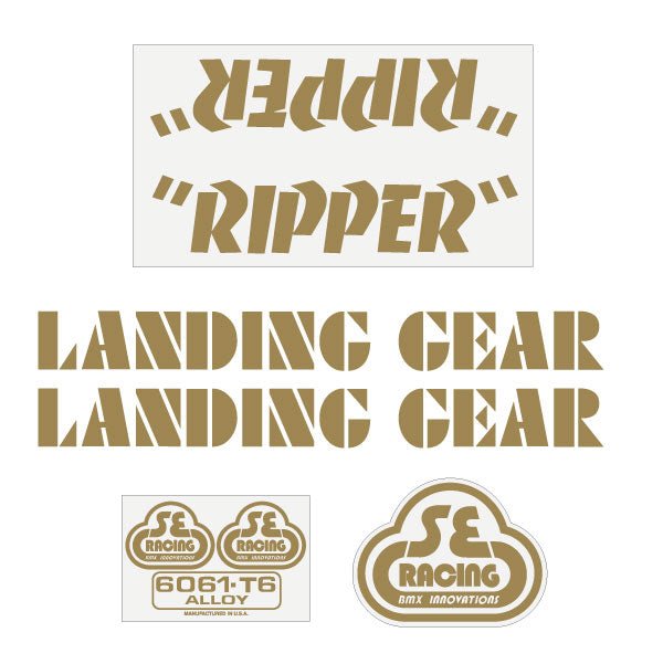 SE Racing - 80'S Ripper decal set in gold - Old school bmx - Bmx Products AU