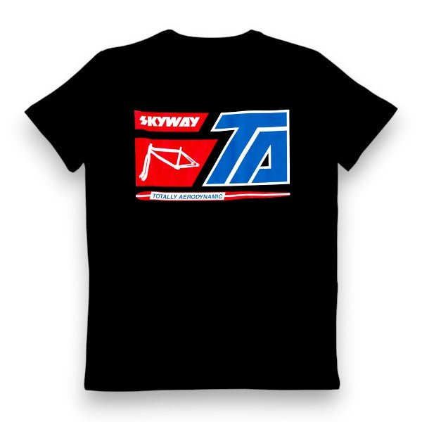 Skyway - TA logo with BIKE on black T-Shirt - old school bmx - Bmx Products AU