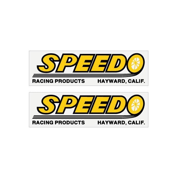 SPEEDO - Solid yellow bmx fork decals - old school bmx - Bmx Products AU