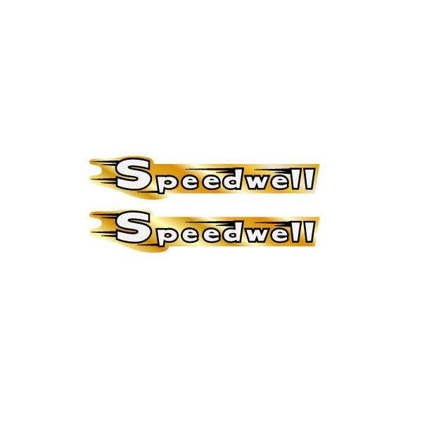 Speedwell - GOLD CHROME - Suit MX & Dragster Downtube decals - Bmx Products AU