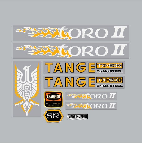 SR Sakae - Toro II Tange BMX Decal set - Old school bmx - Bmx Products AU