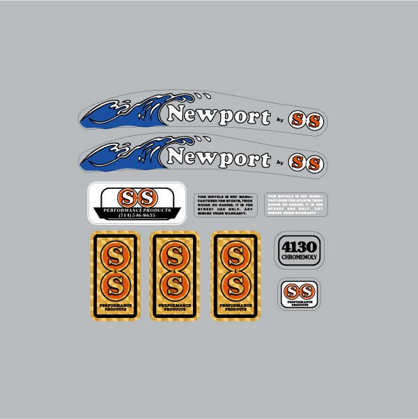 S&S - Works Newport Cruiser BMX decal set - Bmx Products AU