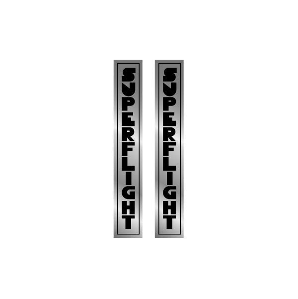 Superbyke - Chrome SUPERFLIGHT frame decals - old school bmx - Bmx Products AU