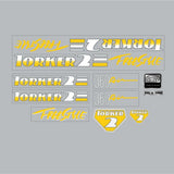 Torker - 1987 Torker 2 - 360 AIR Freestyle Yellow decal set - Bmx Products AU