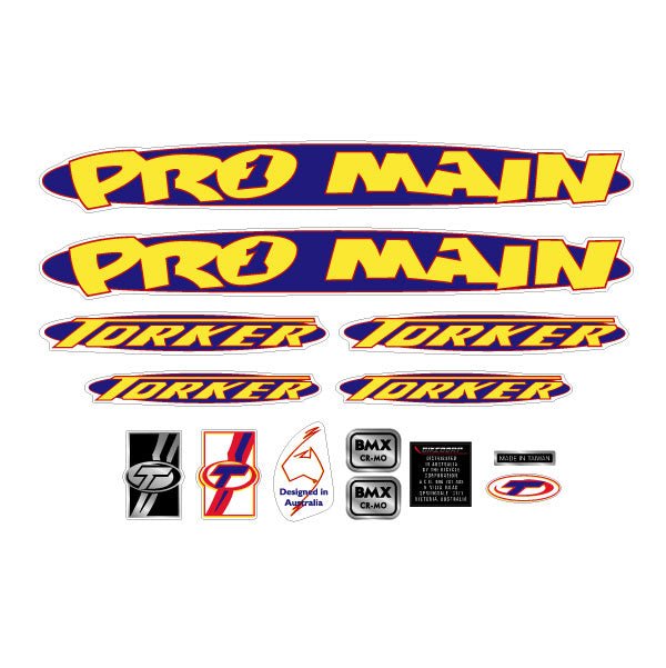 Torker - 1998 PRO MAIN decal set - old school bmx - Bmx Products AU