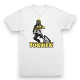 Torker - Racer with logo on White - Old school bmx Mens T-Shirt - Bmx Products AU
