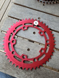 TUFNECK - 45T Chainwheel in Red - USED (5) - Bmx Products AU