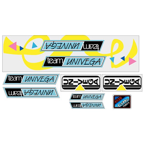 Univega - TEAM on clear decal set - old school bmx - Bmx Products AU