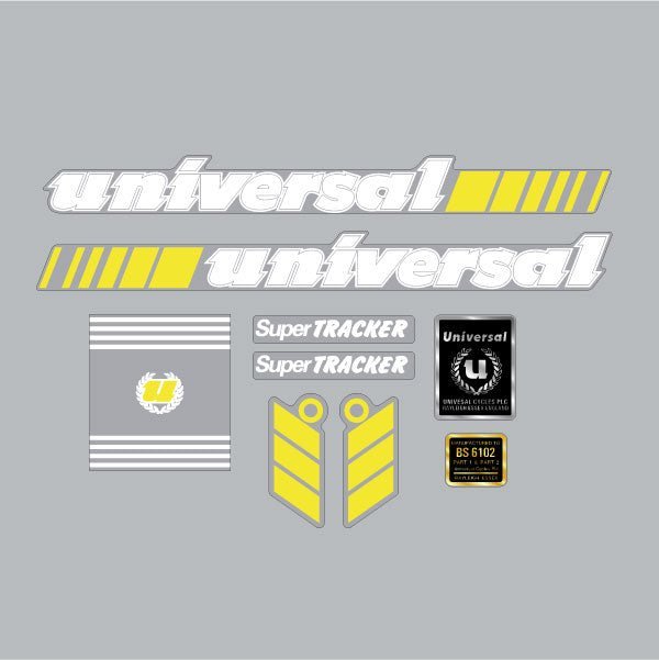 Universal Cycles - Super Tracker decal set - Old School BMX - Bmx Products AU